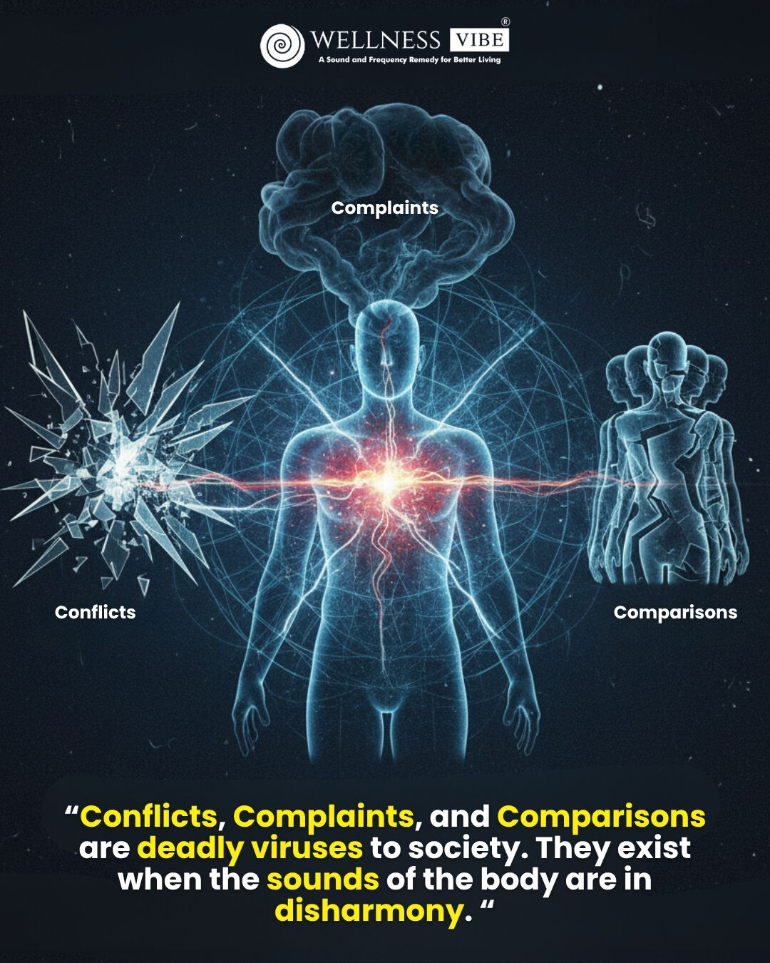 We focus so much on fixing the chaos around us—the Conflicts 💥, the Comparisons 👥, the Complaints 🗣️. But what if those aren't the problem?
They are just the deadly viruses that appear when the music inside you is broken.
Think about it: Conflicts only exist where there is disharmony in the body's sounds. Your external world is just echoing your internal vibration.
Stop fighting the symptoms and heal the source. The real work is tuning the instrument within.
Type "YES" if you've ever felt that external chaos is just a reflection of your internal state! 👇
#WellnessVibe #InnerHarmony #EnergeticAlignment #BodySounds #ConflictResolution #SpiritualGrowth #ConsciousLiving #VibrationalHealing #SelfAwareness #EnergeticDisharmony #HealingJourney #TuningIn #ComparisonIsTheft #SocialVirus