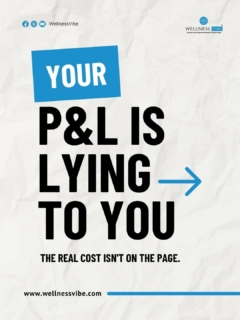 Your P&L shows the numbers, but it doesn't show the burnout tax.
#WellnessVibe